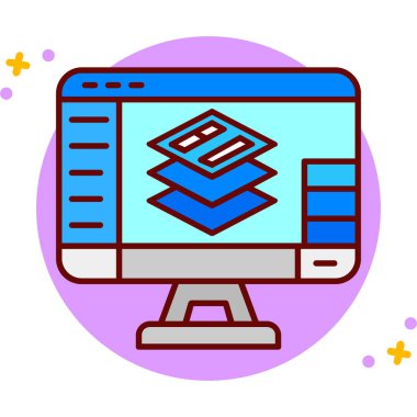 Web tasarım ikonu vektör illüstrasyonu