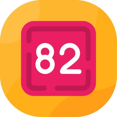 Takvim 77. simge düz biçimli