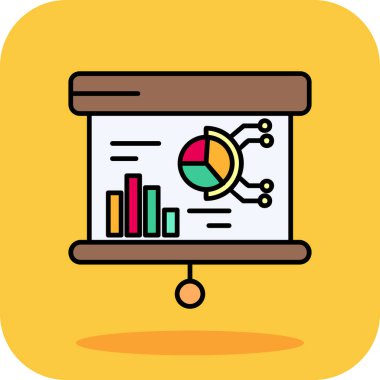 analitik grafik simgesi renk çizelgesi vektörü