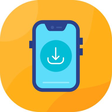 Cep telefonu. Web simgesi basit illüstrasyon