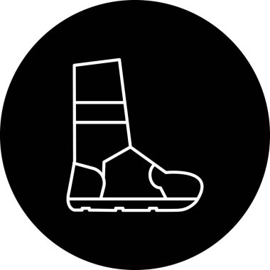 Kışlık çizme simgesinin vektör çizimi