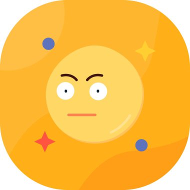 Düz stilde emoji duygu simgesi