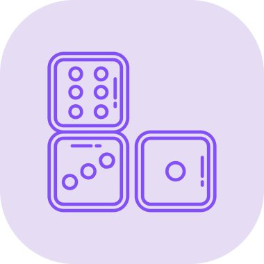 Kumarhane Dice. Basit illüstrasyon