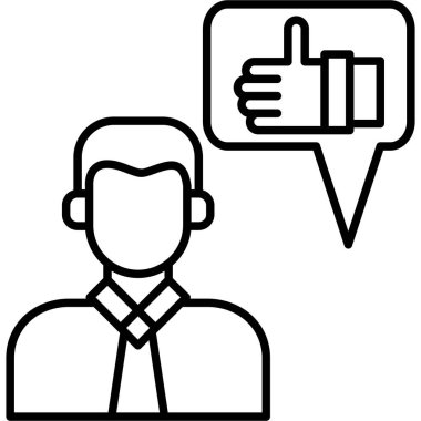 İş adamı. Web simgesi basit illüstrasyon.