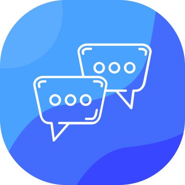 kabarcıklar sohbet simgesi vektör illüstrasyonu