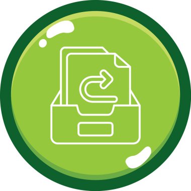 klasör simgesi. Web için basit belge vektör simgesi çizimi