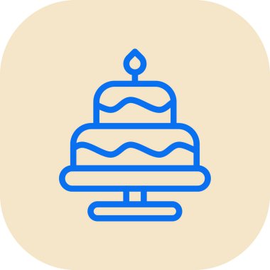 kek vektörü renk çizgisi simgesi