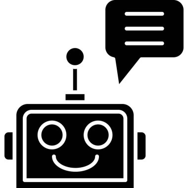 Konuş. Web simgesi basit illüstrasyon