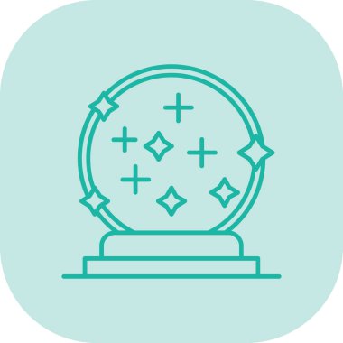 Beyaz arka planda çizgi sihirli değnek simgesi. Sihirli yıldız aksesuarı. Sihirli. Renkli taslak konsepti. vektör