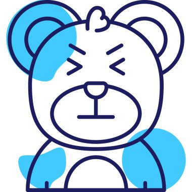 Kızgın fare simgesi işareti, vektör illüstrasyonu