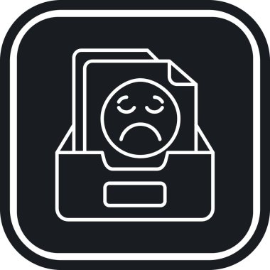 üzgün dizin simgesi, basit biçim