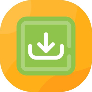 Yükle. Web simgesi basit illüstrasyon