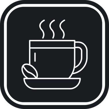 kahve fincanı simgesi, vektör illüstrasyonu