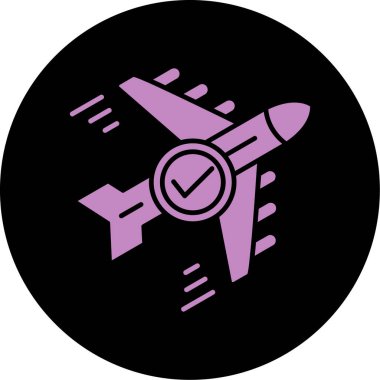 Bir düzlem simgesinin vektör çizimi