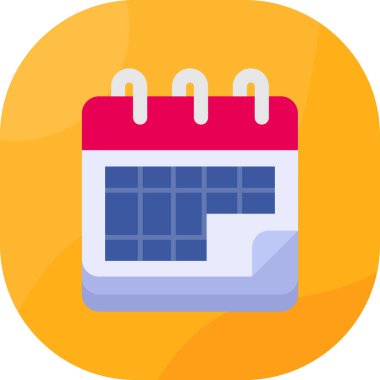 Takvim. Web simgesi basit illüstrasyon