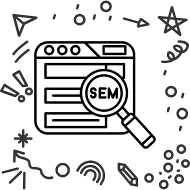 seo vektör çizgisi simgesi