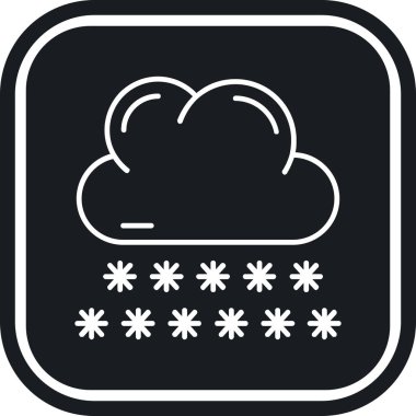 kar bulutu simgesi, basit illüstrasyon