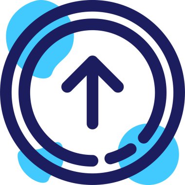 Mavi bir dairenin vektör illüstrasyonu