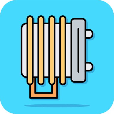 Tek yalıtılmış elektrik simge vektör çizim