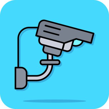 CCTV kamera simgesi, karikatür tarzı