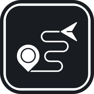 Bir harita simgesinin vektör illüstrasyonu