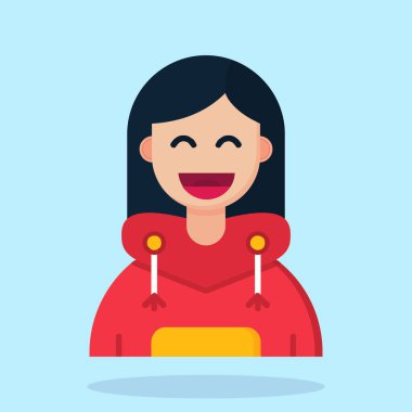 Kışlık kıyafet giyen kadın vektör çizimi