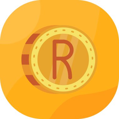 Ruble vektör simgesi. düz biçim tasarımı