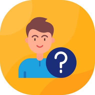 Soru simgesi vektör illüstrasyon tasarımı olan adam