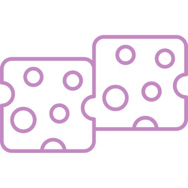 Tek bir çikolata simgesinin vektör çizimi