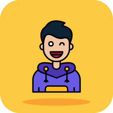 Sarı kazaklı, cep telefonu olan ve gülümseyen bir adam..