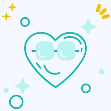 kalp aşk ikonu ana hatlarıyla doldurulmuş