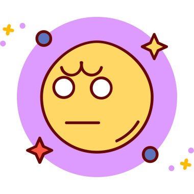 emoji ifade simgesi tasarımı, renkli vektör illüstrasyonu