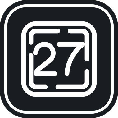 Moda stili izole edilmiş arkaplanda sekiz numaralı simge