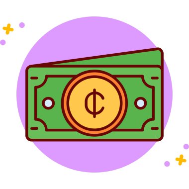 Dolar işareti vektör simgesi