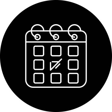 vektör Takvimi Simgesi illüstrasyonu
