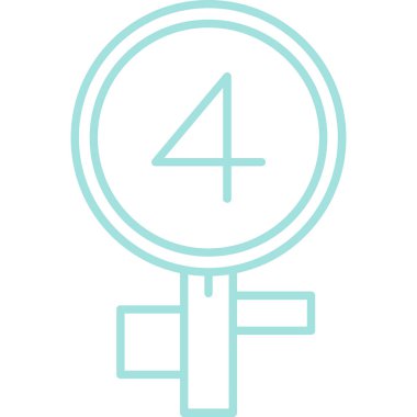 Üç numaralı kadın cinsiyet sembolü. vektör illüstrasyonu