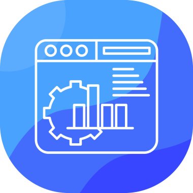 Veri analiz simgesi, vektör illüstrasyonu