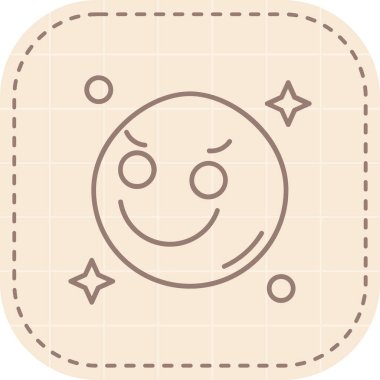 Moda tarzında izole edilmiş mutlu gülümseme simgesi