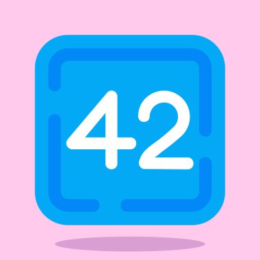 4 numaralı simge, vektör illüstrasyonu