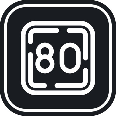 809 simgesi, basit vektör illüstrasyonu