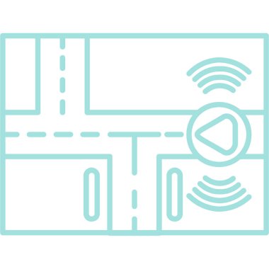 Bir radyo simgesinin vektör illüstrasyonu