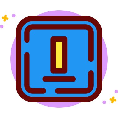 Modern b 'nin vektör illüstrasyonu eksik simgesi