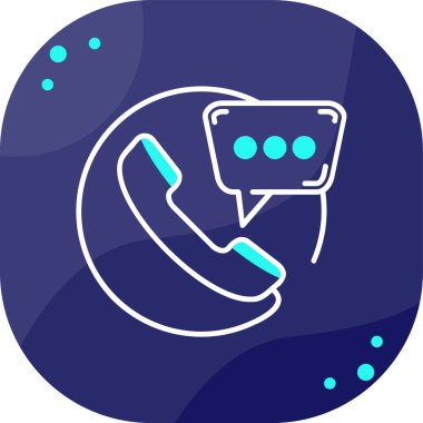 Telefonunuz var. Web simgesi basit illüstrasyon