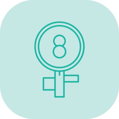 İzole edilmiş tek bir kadın sembolünün vektör çizimi