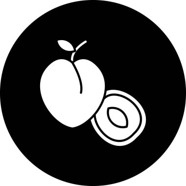 Elma ikonu. Web tasarımı için basit elma vektör simgesi çizimi