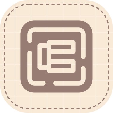 Tek bir labirent simgesinin vektör çizimi