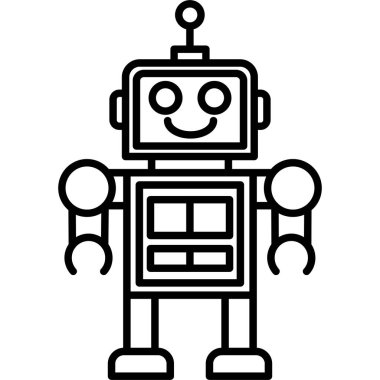 robot simge vektörü, özet biçimi