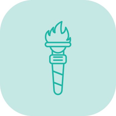 Meşale simgesi vektör illüstrasyonu