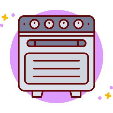 Fırın. Web simgesi basit illüstrasyon