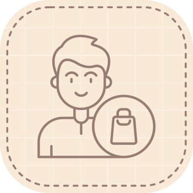 Bir insan simgesinin vektör illüstrasyonu